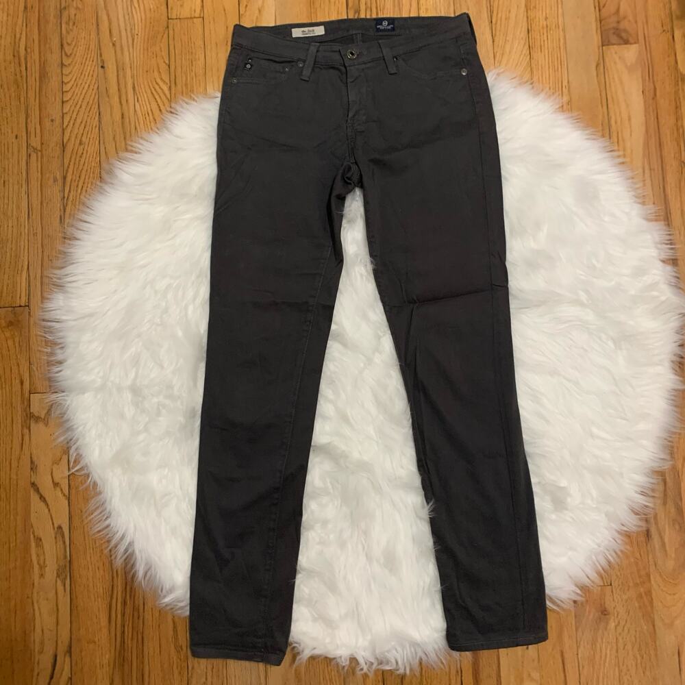 AG Adriano Goldschmied gray stretch stilt cigarette leg jeggings